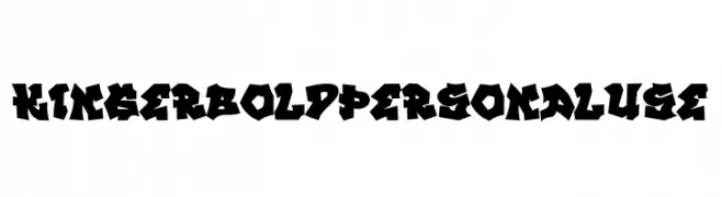 KINGER BOLD PERSONAL USE  免费字体下载