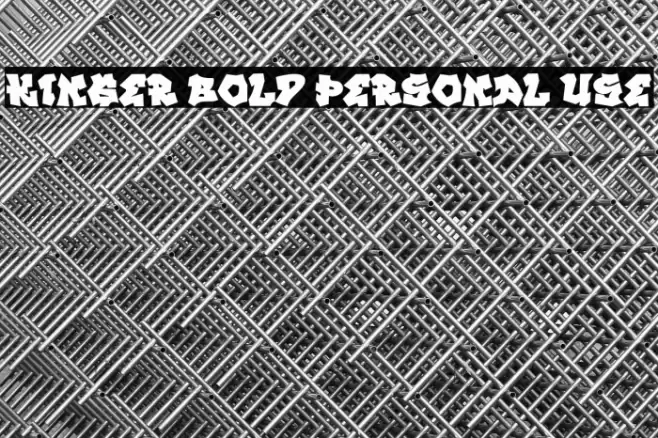 KINGER BOLD PERSONAL USE Font examples