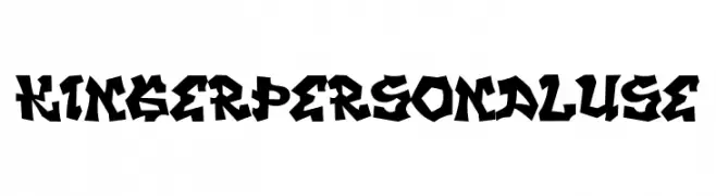 KINGER PERSONAL USE  免费字体下载
