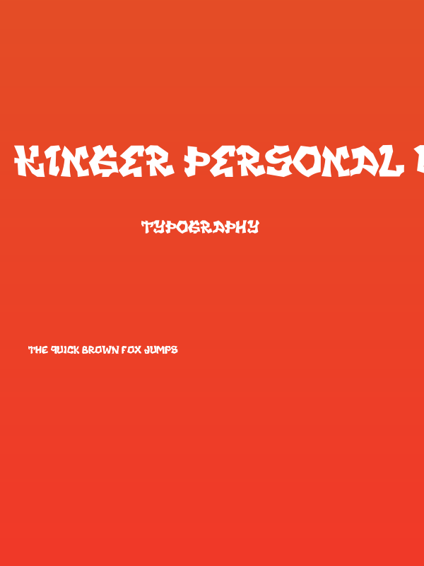 KINGER PERSONAL USE Poster