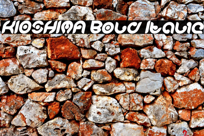 KIOSHIMA Bold Italic Example 1