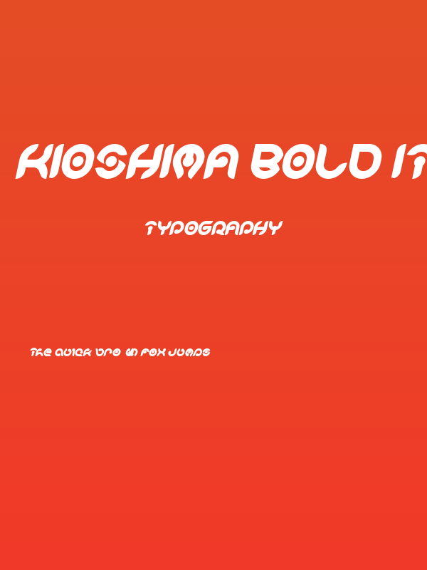 KIOSHIMA Bold Italic Poster