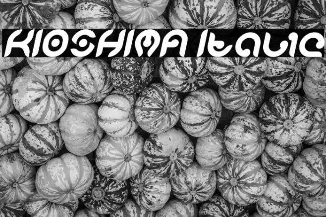 KIOSHIMA Italic Font examples