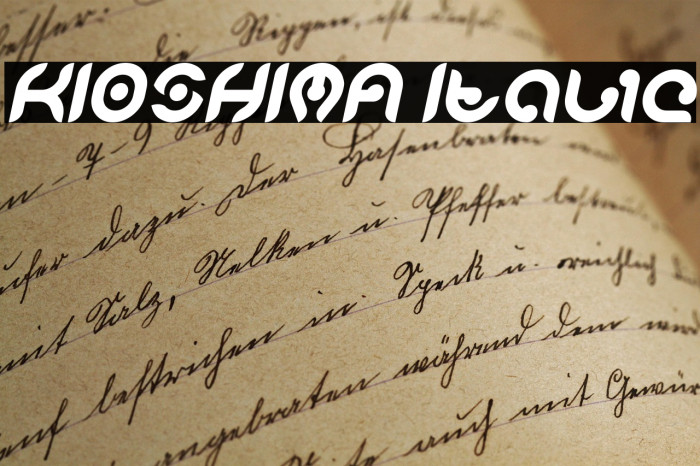 KIOSHIMA Italic Example 3