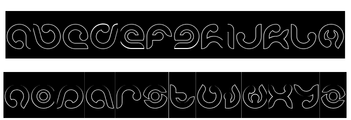 KIOSHIMA-Outlined-Inverse Font LOWERCASE