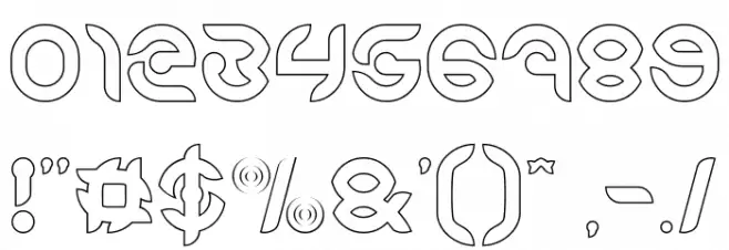 KIOSHIMA-Outlined Font OTHER CHARS