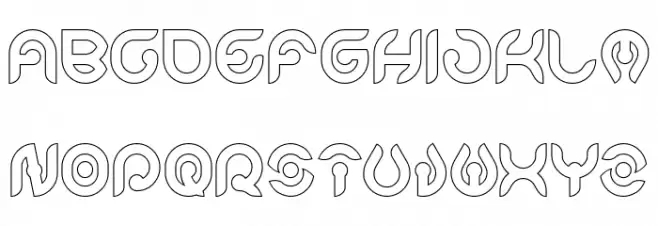 KIOSHIMA-Outlined Schriftart Groß