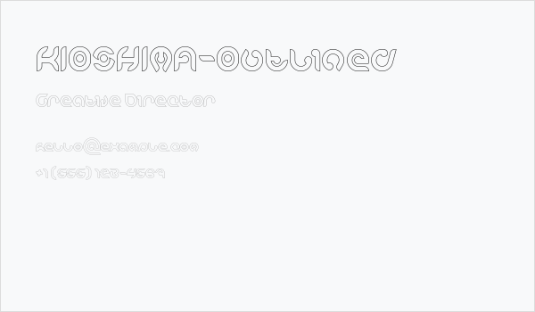 KIOSHIMA-Outlined Business Card