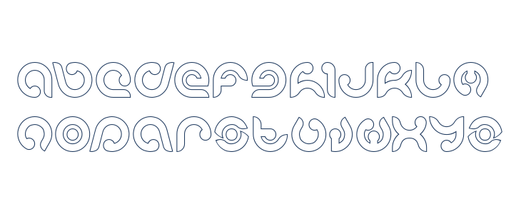KIOSHIMA-Outlined Lowercase