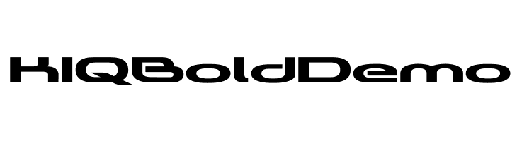 KIQ Bold Demo  Frei Schriftart Herunterladen