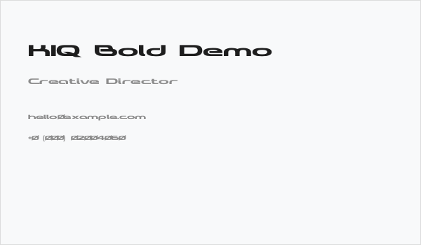KIQ Bold Demo Business Card