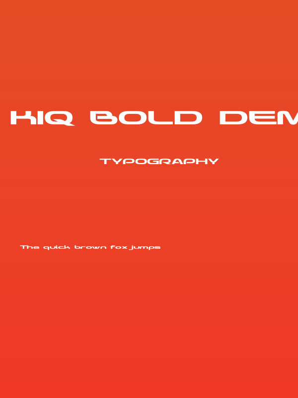 KIQ Bold Demo Poster