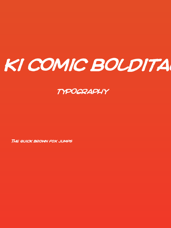 Ki Comic BoldItalic Poster