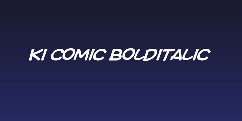 Ki Comic BoldItalic Social Header