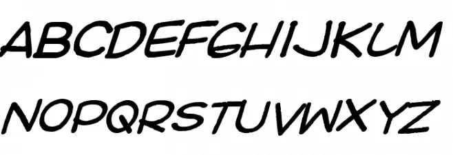Ki Comic Italic フォント 大文字