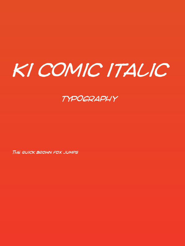 Ki Comic Italic Poster