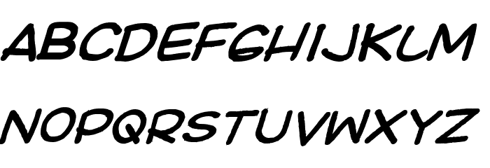 Ki Comic Italic Font LOWERCASE
