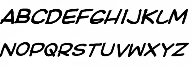 Ki Comic Italic फ़ॉन्ट लोअरकेस