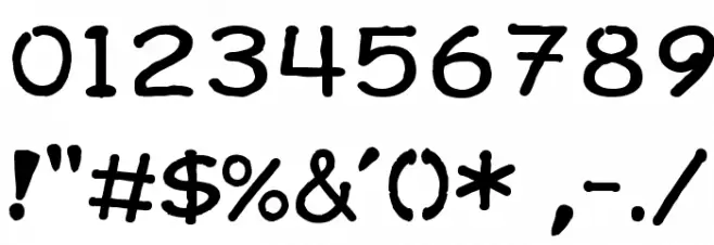 Ki Comic Font OTHER CHARS