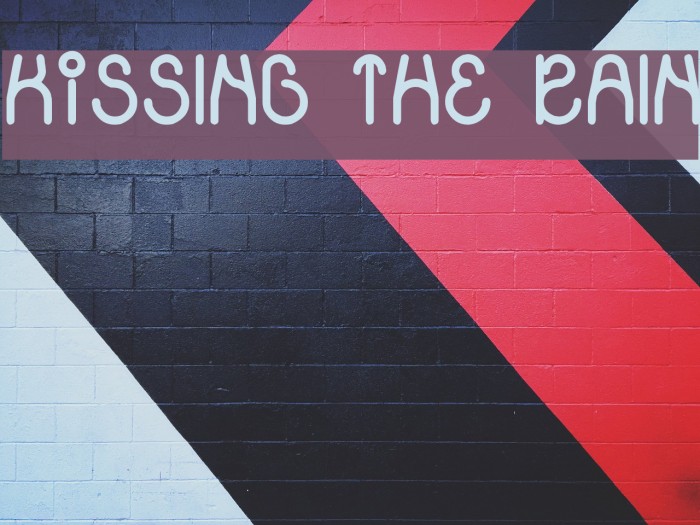 KiSSING THE RAIN Font examples