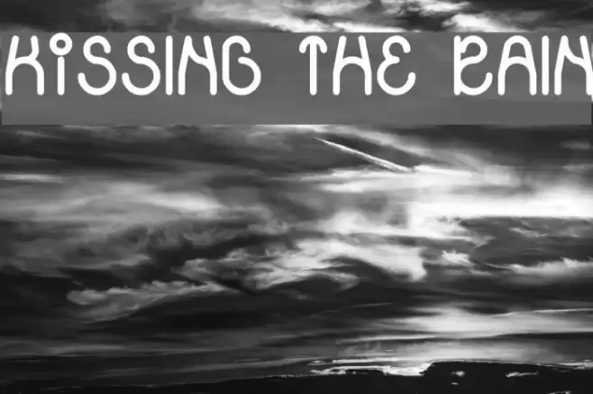 KiSSING THE RAIN Font examples