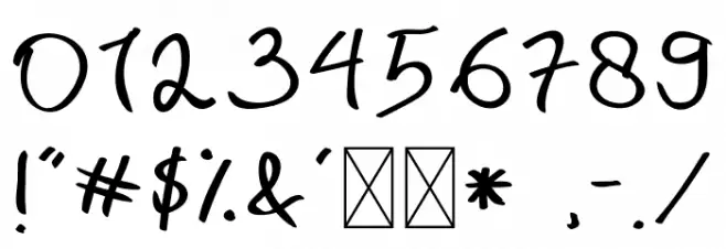 KianaRegular Font OTHER CHARS