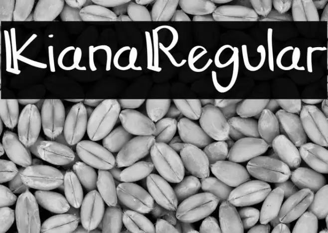 KianaRegular Font examples