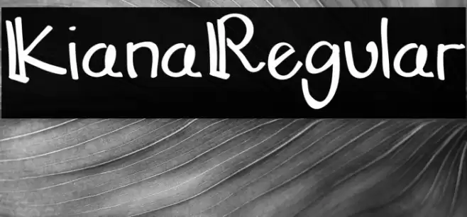 KianaRegular Font examples
