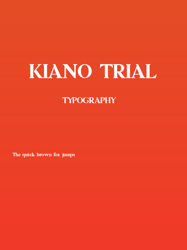 Kiano Trial Poster