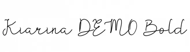 Kiarina DEMO Bold  font caratteri gratis