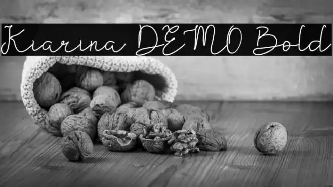 Kiarina DEMO Bold Font examples
