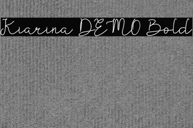 Kiarina DEMO Bold Font examples