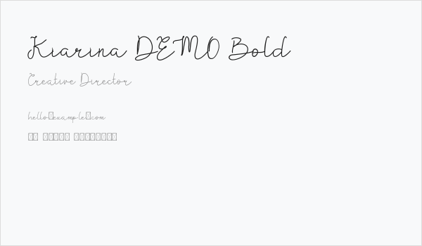 Kiarina DEMO Bold Business Card