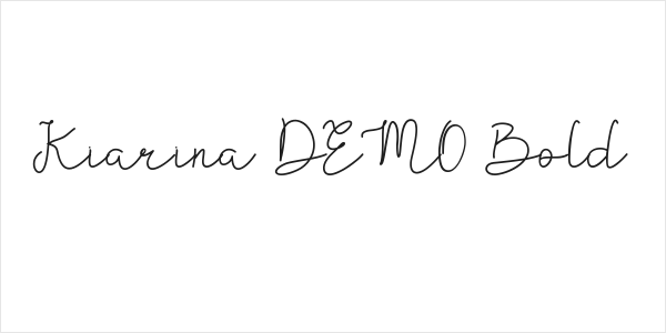 Kiarina DEMO Bold Logo