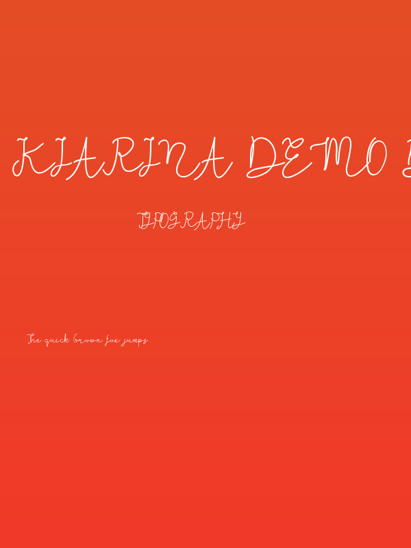 Kiarina DEMO Bold Poster