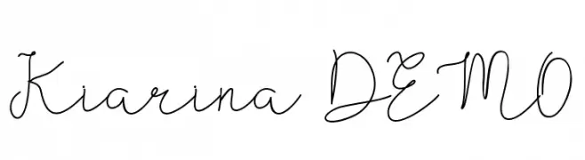 Kiarina DEMO  Frei Schriftart Herunterladen