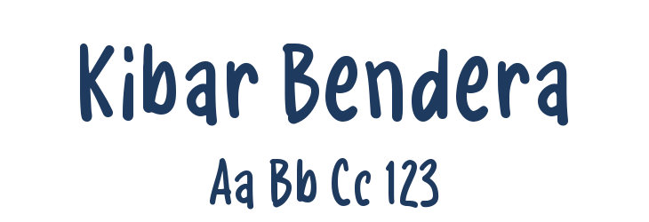 Kibar Bendera Font Preview
