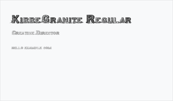 KibbeGranite-Regular Business Card