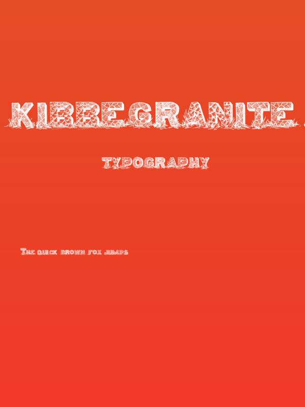 KibbeGranite-Regular Poster