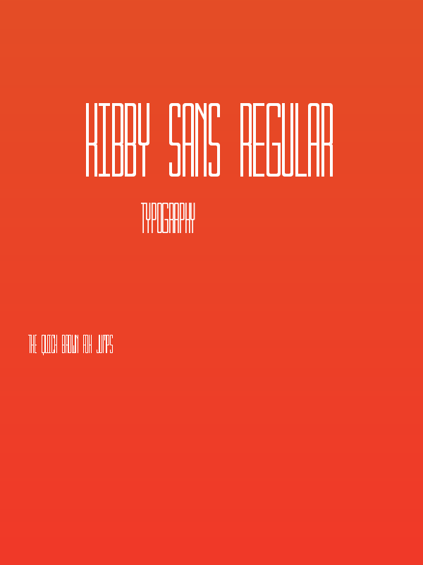 Kibby Sans Regular Poster