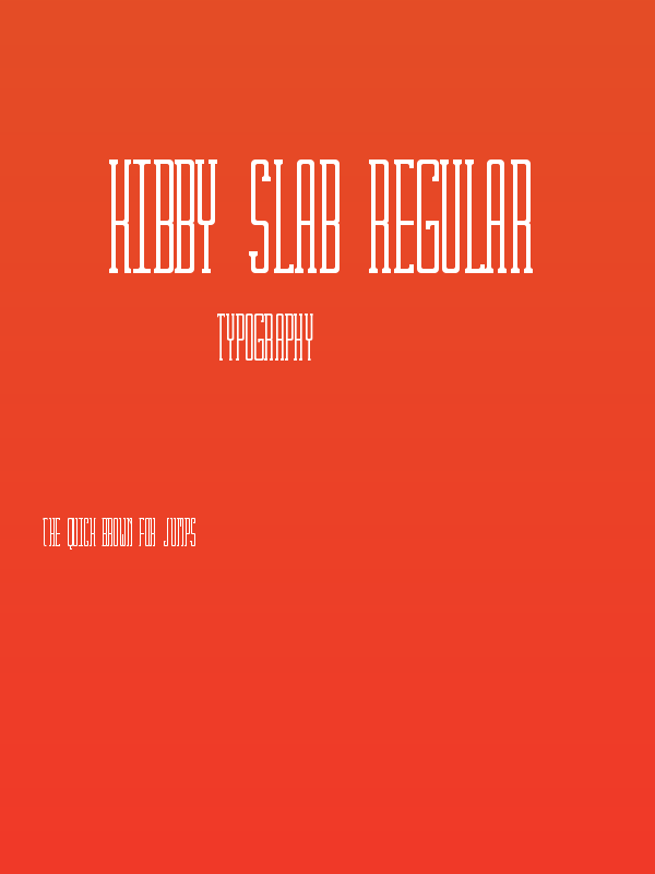 Kibby Slab Regular Poster