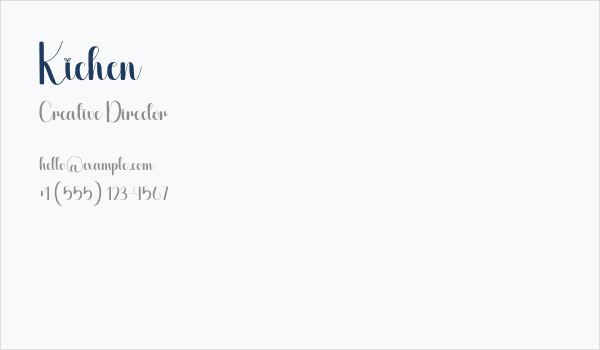 Kichen Business Card