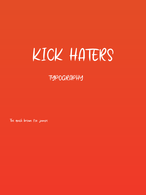 Kick Haters Poster