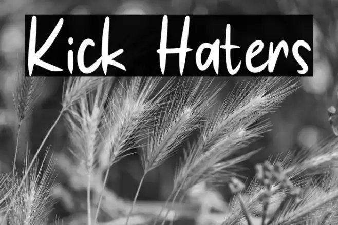 Kick Haters Font examples