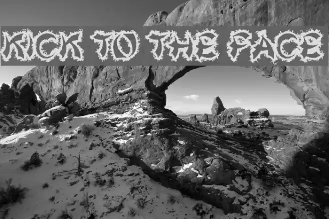 Kick To The Face Font examples