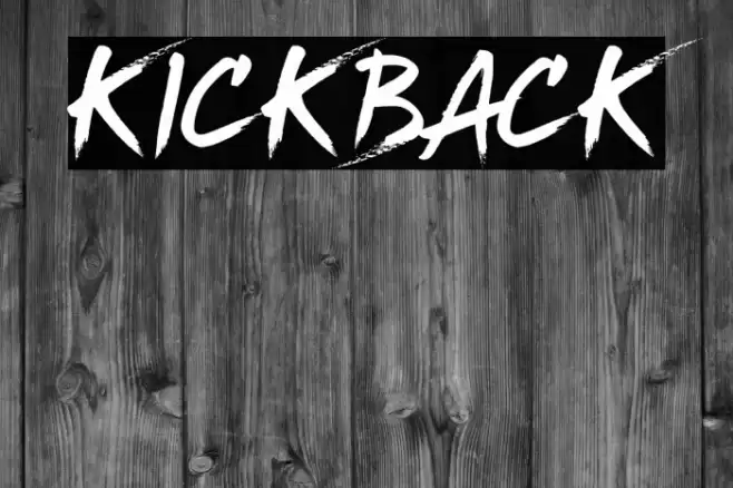 Kickback Font examples