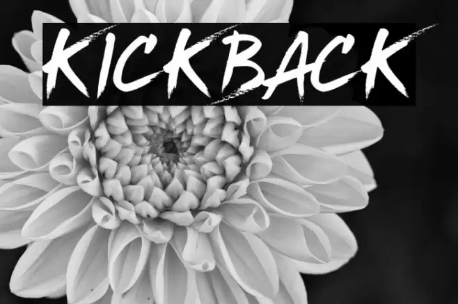 Kickback Font examples