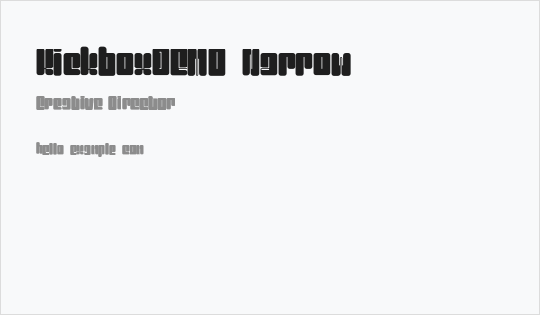 KickboxDEMO-Narrow Business Card