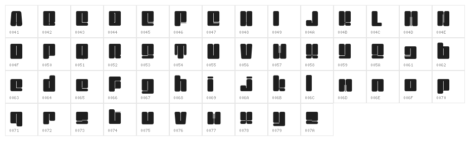 KickboxDEMO-Regular Character Map
