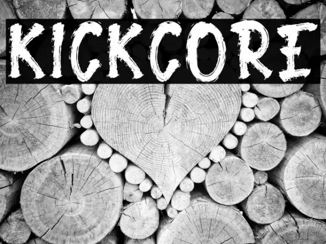 Kickcore Font examples